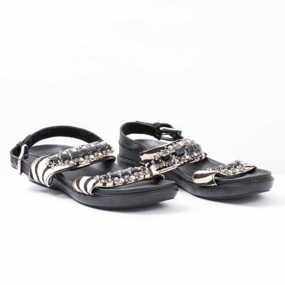 Donald J Pliner Zebra Embelished Sandel